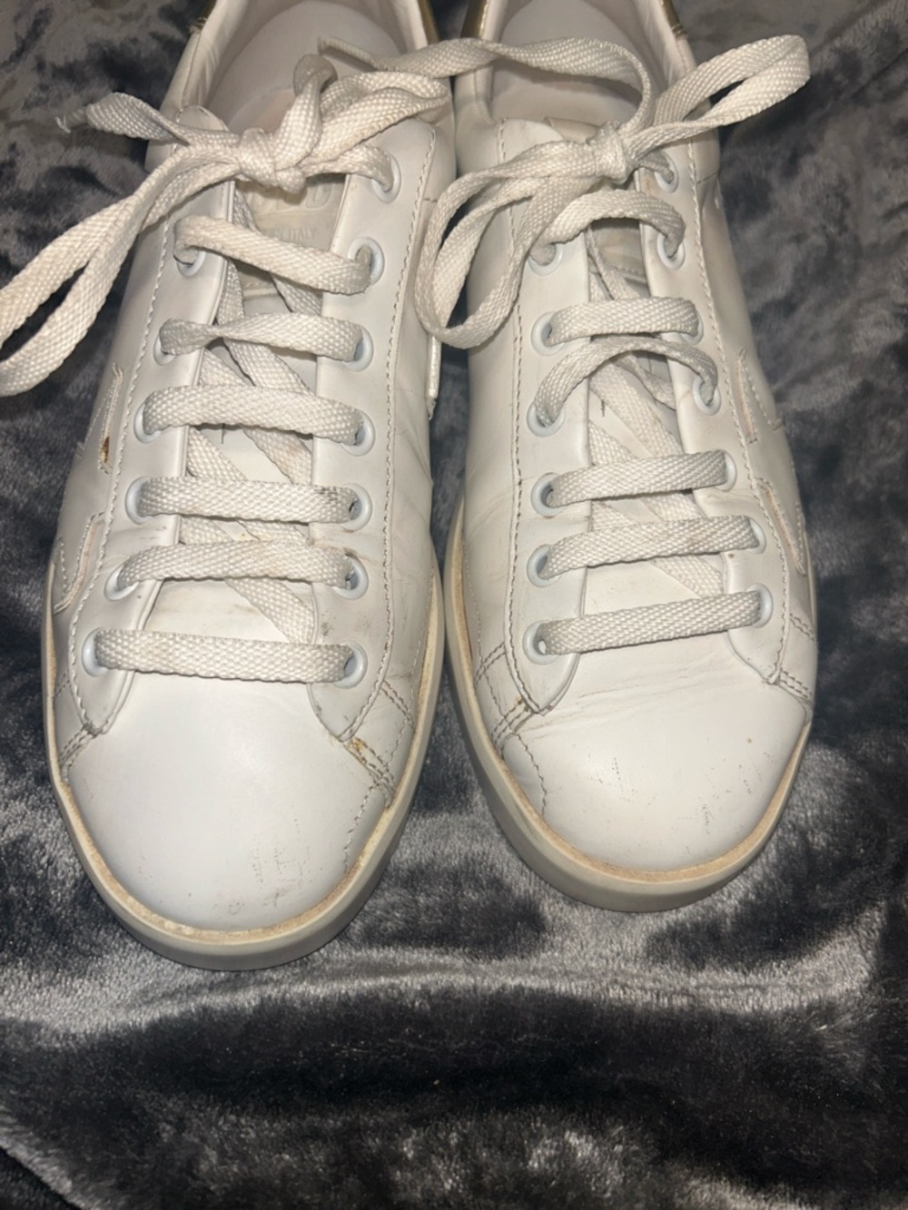 Golden Goose White Leather Pure-Star Sneaker with Gold Heel 37 - Picture 3 of 9